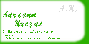 adrienn maczai business card